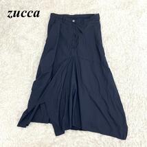 ズッカ zucca アシンメトリースカート M ネイビー □_画像1