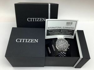 未使用 稼働品 CITIZEN シチズン H504-S083290 GN-4W-S 黒文字盤 Eco-Drive エコドライブ ソーラー クロノグラフ メンズ腕時計 箱付