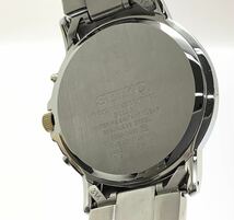 稼働品 SEIKO セイコー 7B52-0AG0 スピリット コンビカラー デイトレンズ 電波ソーラー 白文字盤 メンズ腕時計 ケース付_画像7