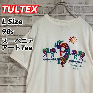 激レアアートTee★TULTEX 90s USA製 サンタフェ ラスベガス アートt vintage アメリカ USA 古着