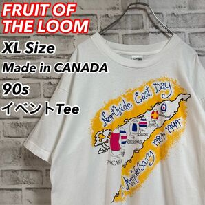 レアフェスTee★FRUIT OF THE LOOM 90s カナダ製 アート ヨット イベント vintage 古着