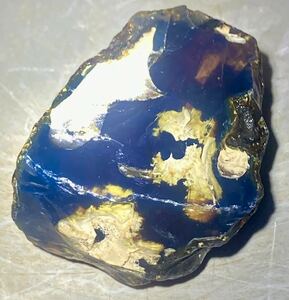  Indonesia sma tiger island production natural blue amber raw ore 40.21g beautiful ^ ^