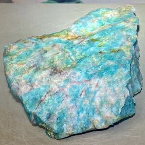 ペルー産大きな天然アマゾナイト原石683g激レア石^ ^出物^ ^の画像6