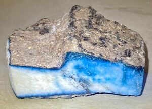 インドネシア産天然ブルーアイス原石388g激レア石
