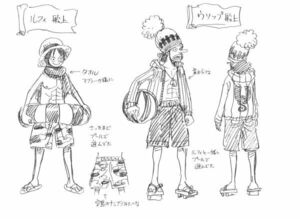 100枚　 ONE PIECE FILM STRONG WORLD　劇場版　ワンピース　設定資料集　　【検索用】アニメスタッフ用設定　SETTEI セル画