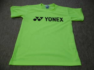 *YONEX/ Yonex * short sleeves wear VERY COOL yellow green group size :140cm [ for children ]