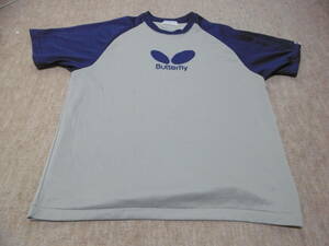 JTTA* настольный теннис / бабочка * короткий рукав одежда темно-синий & серый размер :O