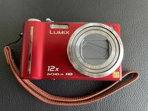 中古品☆パナソニック デジタルカメラ LUMIX1010万画素 光学12倍ズーム DMCTZ7A DMC-TZ7-R 動作確認済み ケース付き_画像2