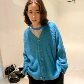 WHO'S WHO gallery フーズフーギャラリー ニット カーディガン サックスブルー
