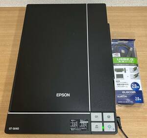 ☆【EPSON◆エプソン A4 フラットベッド スキャナー GT-S640】コンピュータ /周辺機器 /★USB2.0 A-B ケーブル 付き /T65-359