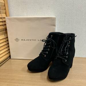 【MAJESTIC LEGON マジェスティックレゴン レースアップブーツ】サイズL/24.0～25.0cm/スエード素材/カジュアル/T65-341