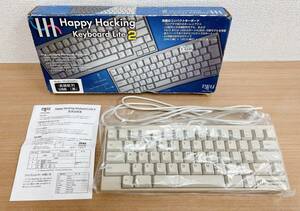 ☆【富士通 PFU ハッピーハッキングキーボード】コンピュータ /入力機器 /コンパクト キーボード /ホワイト /ジャンク /A65-248