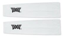 【新品】PXG ゴルフ メンズアームカバー ホワイト 冷感アームカバー リブ 清涼感 スポーツ用アームスリーブ アイスシルク 吸汗 速乾 紫外線_画像1