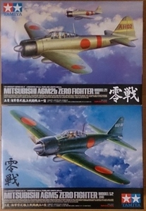 ■ タミヤ 1/32 三菱 海軍艦上戦闘機 零戦五二型 + 零戦二一型 未組立て品