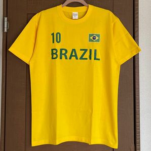 Tシャツ Lサイズ ブラジル メンズ レディース ティシャツ Brazil Brasil サッカー バレーボール 半袖