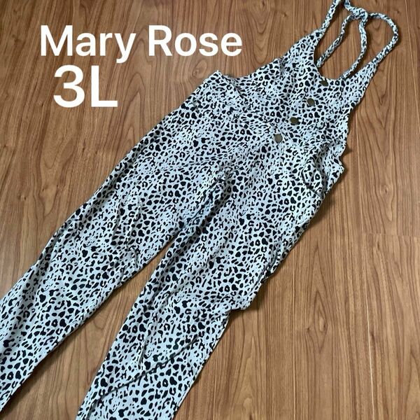 サロペット　Mary Rose 迷彩　オールインワン　オーバーオール　3L デニム サロペットパンツ