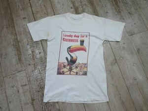 【古着】80-90s Guinness/ギネスビール Tシャツ SIZE:M 検索用⇒ アメカジ/おしゃれ/ビンテージ/かわいい/レア/非売品//白ボディ/E0505