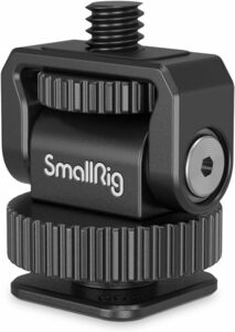 SmallRig ミニチルトマウント 汎用型 コールドシューアダプター付き 138°ピッチ調整可能 1/4 &#34;-20ネジ付き カメ