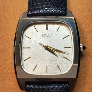 *SEIKO Seiko * Exceline /QZ наручные часы / квадратное type кейс / работа товар 1421-5300