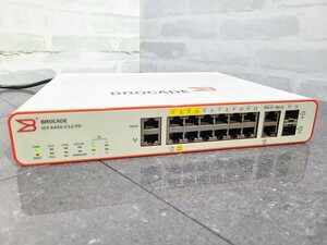 【現状品】管1B40 BROCADE ICX 6450-C12-PD イーサネットスイッチ　通電OK 