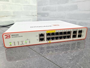 【現状品】管1B41 BROCADE ICX 6450-C12-PD イーサネットスイッチ　通電OK 