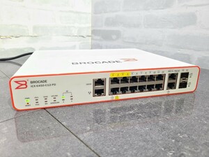 【現状品】管1B43 BROCADE ICX 6450-C12-PD イーサネットスイッチ　通電OK 