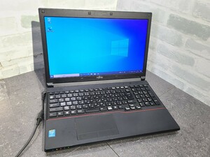 【中古動作品】管1B124 FUJITSU LIFEBOOK A574/HX CPU core i5-4300M、 SSD256GB メモリー4GB、バッテリー有り クリーンインストール済み 