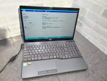 【現状品】管1B128 FUJITSU LIFEBOOK AH77/C2 FMVA77C2BG CPU core i7-8550U Bios起動OK HDD無し、メモリー4GB、バッテリー有り _画像1