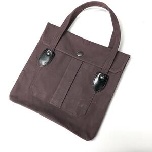  Ichizawa Hanpu tote bag purple button stop one part original leather use 