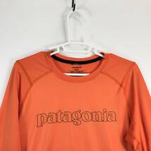 パタゴニア Patagonia キャプリーン1シルクウェイト 長袖速乾Ｔシャツ オレンジ メンズＭサイズ 45740SP15_画像2