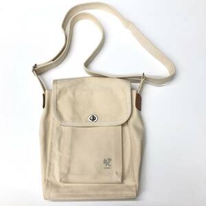  confidence Saburou canvas shoulder bag unbleached cloth flap length length 