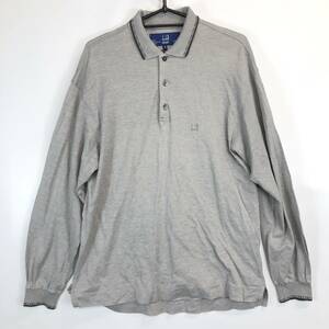  Italy made Dunhill Golf dunhill Golf cotton polo-shirt gray long sleeve S size 