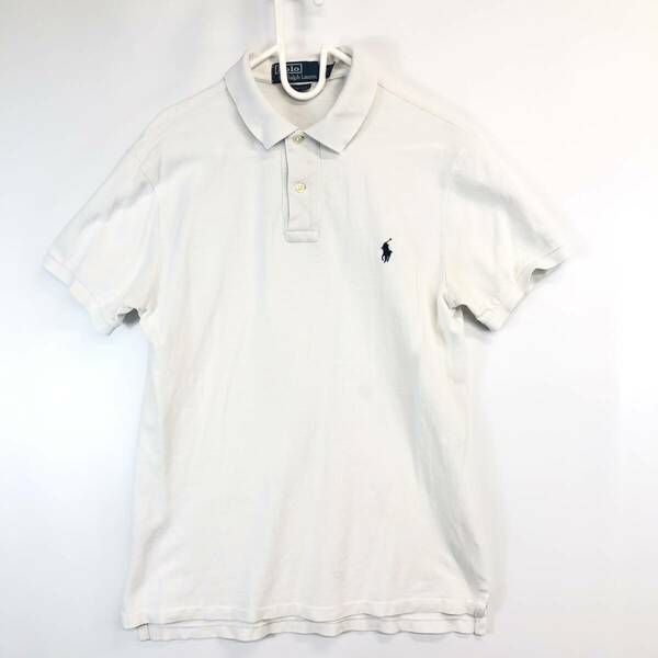 ラルフローレン Ralph Lauren 半袖ポロシャツ ホワイト SLIM FIT Mサイズ192348