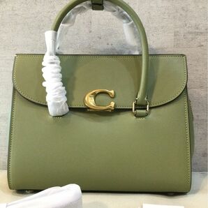 新品　COACH ブルーム　キャリーオール　ショルダーバッグ　ハンドバッグ　トートバッグ　コーチ　サッチェル　Green グリーン