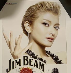 * постер роллер [ Suntory Jim beam highball ] размер ( примерно ) длина 50cm ширина 25cm/.. реклама звезда ②