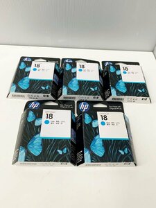 【未開封】hp ヒューレットパッカード プリンターインク 18 シアン インクカードリッジ 【５個セット】