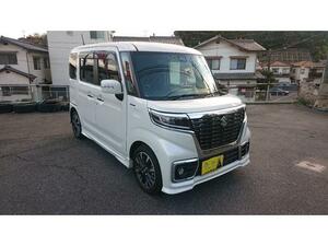 【諸費用コミ】:広島県★中古車 令和1年 スズキ スペーシアカスタム ハイブリッド(HYBRID) XSターボ TVナビ B