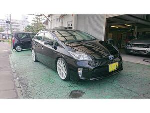 【諸費用コミ】:広島県★中古車 平成24年 トヨタ プリウス 1.8 S 純正SDナビ 新品車高調 社外19AW