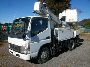 【諸費用コミ】:2009 MitsubishiFuso Canter アイチ elevated作work vehicle SB10A Vehicle inspection1989included