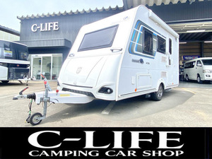 【諸費用コミ】:Camping trailer R2 トリガノ エメロード406 けん引免許不要 電動ムーバー FFヒーター 窓用Coo