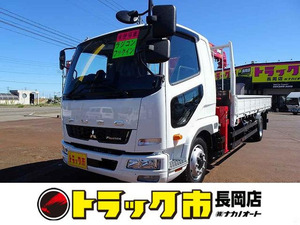 【諸費用コミ】:令和5年 ファイター 4.95t 増トン 標準ベッド付 ユニック 4段クレーン ジョイスティック式☆新潟県発