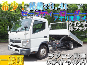 【諸費用コミ】:平成25年 キャンター 積載3.4t 農機具運搬車 積載車 セーフティーローダー ラジコン アオリ開閉式