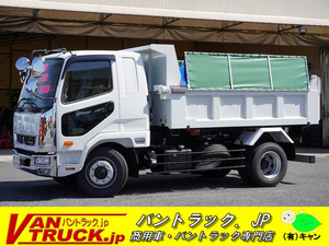 令和1993 MitsubishiFuso Fighter Dump truck 増tonne 7.9tonne積 電動コボレーン 角底 極東製 メッキParts 坂道発進補助