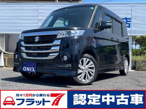【諸費用コミ】:2017 Suzuki スペーシアcustom Z One owner Non-smoker vehicle TVNavigation