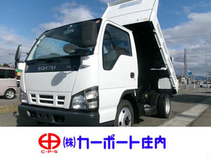 【諸費用コミ】:☆山形Prefecture酒田市☆ 2007 Elf 4.8 フルフラットロー ディーゼル 4WD 2tonne強化Dump truck