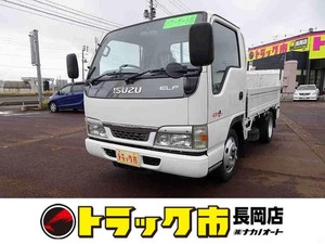 【諸費用コミ】:☆新潟県発平成15年 エルフ 2t 標準 垂直パワーゲート付 フルフラットロー PG 600kg クラッチフリー付