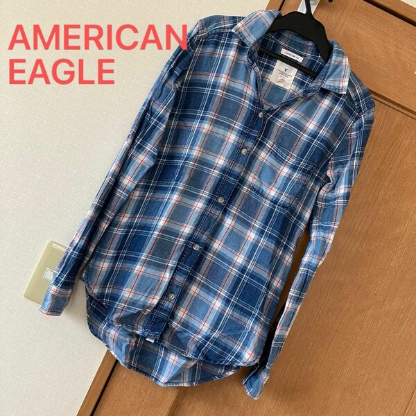 レディース　AMERICAN EAGLE 長袖シャツ　アメリカンイーグル　シャツ　チェック柄　