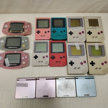 5t1246f2t ジャンク 計15点 GAMEBOY/ADVANCE/ADVANCE SP 任天堂 DMG‐01 MGB-001 CGB‐001 AGB-001 AGS-001等 ゲームボーイ まとめ売り_画像1