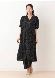 【美品】前開き　マタニティパジャマ　ワンピース　M〜L