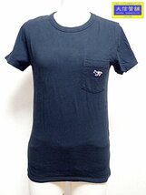 MAISON KITSUNE メゾンキツネ 半袖 Tシャツ レディース XS ブラック ポケット 中古B 【送料無料】 A-8474_画像1